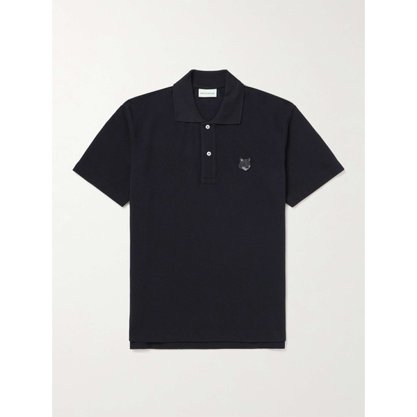 메종키츠네 MAISON KITSUNEE Logo-Appliqued Cotton-Pique Polo Shirt 1647597328581949