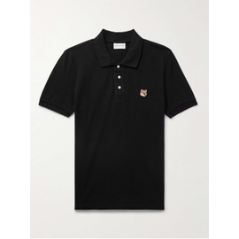 MAISON KITSUNEE Logo-Appliqued Cotton-Pique Polo Shirt 1647597328581953
