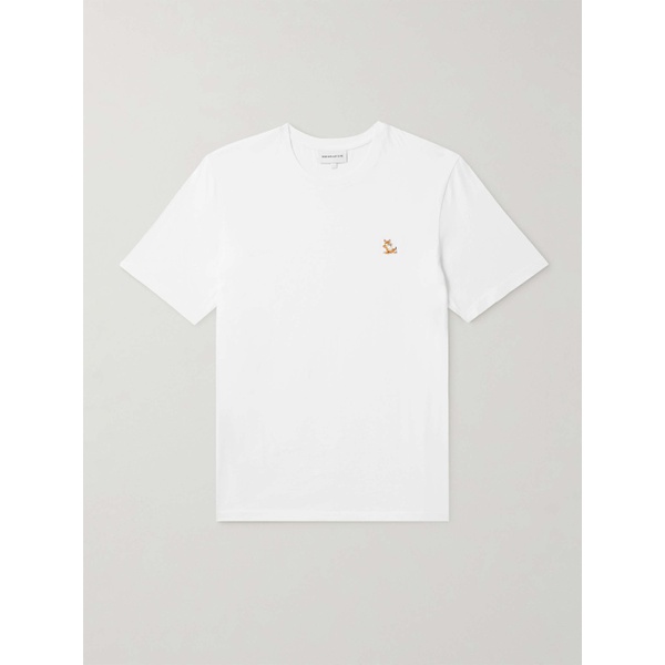 메종키츠네 MAISON KITSUNEE Logo-Appliqued Cotton-Jersey T-Shirt 1647597328581968