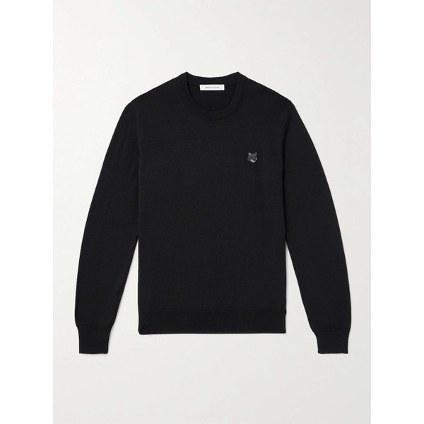 메종키츠네 MAISON KITSUNEE Slim-Fit Logo-Appliqued Wool Sweater 1647597328581971