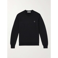 MAISON KITSUNEE Slim-Fit Logo-Appliqued Wool Sweater 1647597328581971