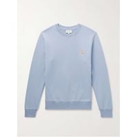 MAISON KITSUNEE Chillax Fox Slim-Fit Logo-Appliqued Cotton-Jersey Sweatshirt 1647597328581985