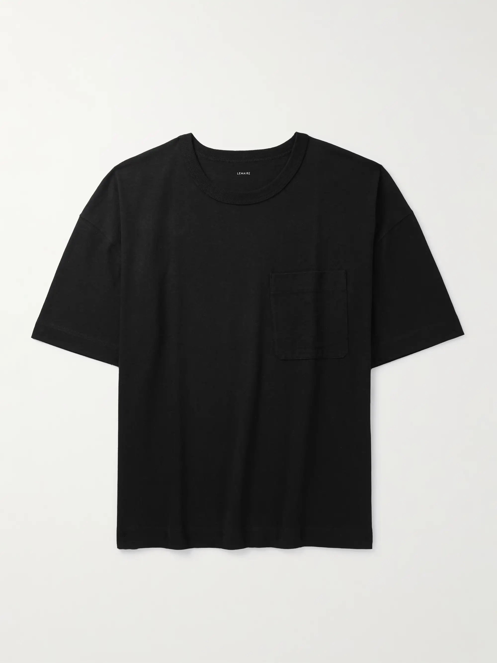  르메르 LEMAIRE Oversized Cotton and Linen-Blend Jersey T-Shirt 1647597328620434