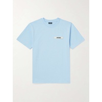 자크뮈스 JACQUEMUS Grosgrain-Trimmed Logo-Embroidered Cotton-Jersey T-shirt 1647597328675681
