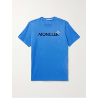 몽클레어 MONCLER Logo-Flocked Appliqued Cotton-Jersey T-Shirt 1647597328741276