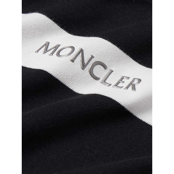 몽클레어 몽클레어 MONCLER Logo-Appliqued Metallic Striped Cotton-Jersey T-Shirt 1647597328741511