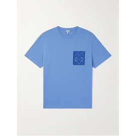 로에베 LOEWE Anagram Logo-Embroidered Cotton-Jersey T-Shirt 1647597328741919