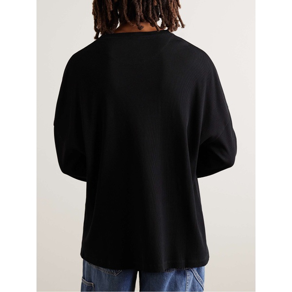 로에베 로에베 LOEWE Oversized Logo-Embroidered Ribbed Cotton T-Shirt 1647597328741920