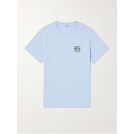 로에베 LOEWE Logo-Embroidered Cotton-Jersey T-Shirt 1647597328752572