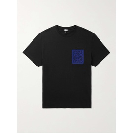 로에베 LOEWE Logo-Appliqued Cotton-Jersey T-Shirt 1647597328753125