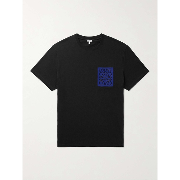 로에베 로에베 LOEWE Logo-Appliqued Cotton-Jersey T-Shirt 1647597328753125