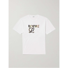 로에베 LOEWE Logo-Embroidered Cotton-Jersey T-Shirt 1647597328764440