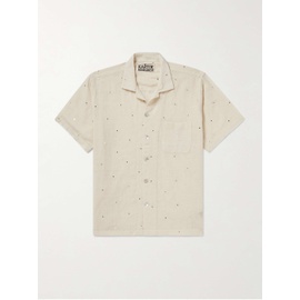 KARTIK RESEARCH Camp-Collar Embellished Cotton-Gauze Shirt 1647597328807244