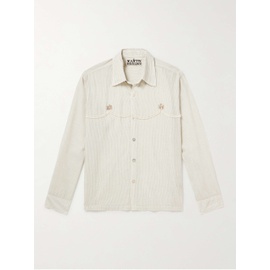 KARTIK RESEARCH Embellished Striped Cotton Shirt 1647597328807525