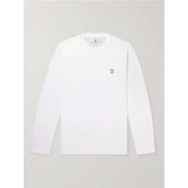 브루넬로 쿠치넬리 BRUNELLO CUCINELLI Logo-Embroidered Cotton-Jersey T-Shirt 1647597328887159