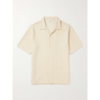NN07 Julio 3520 Camp-Collar Logo-Embroidered Cotton-Blend Boucle Shirt 1647597328911429