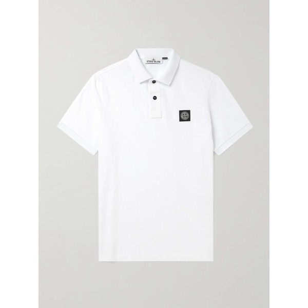 스톤아일랜드 스톤아일랜드 STONE ISLAND Logo-Appliqued Cotton-Blend Pique Polo Shirt 1647597329254890