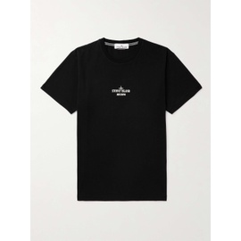 스톤아일랜드 STONE ISLAND Archivio Embroidered Logo-Print Cotton-Jersey T-Shirt 1647597329257250