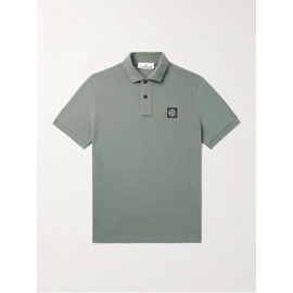 스톤아일랜드 STONE ISLAND Logo-Appliqued Cotton-Blend Pique Polo Shirt 1647597329257255