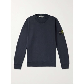스톤아일랜드 STONE ISLAND Logo-Appliqued Garment-Dyed Cotton-Jersey Sweatshirt 1647597329284957