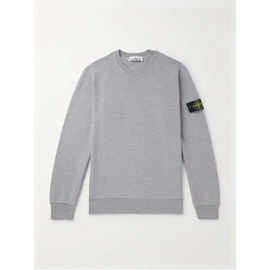 스톤아일랜드 STONE ISLAND Logo-Appliqued Garment-Dyed Cotton-Jersey Sweatshirt 1647597329284960