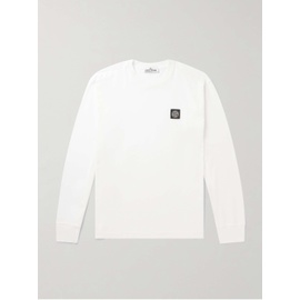 스톤아일랜드 STONE ISLAND Logo-Appliqued Garment-Dyed Cotton-Jersey T-Shirt 1647597329284967