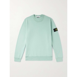 스톤아일랜드 STONE ISLAND Logo-Appliqued Garment-Dyed Cotton-Jersey Sweatshirt 1647597329291121