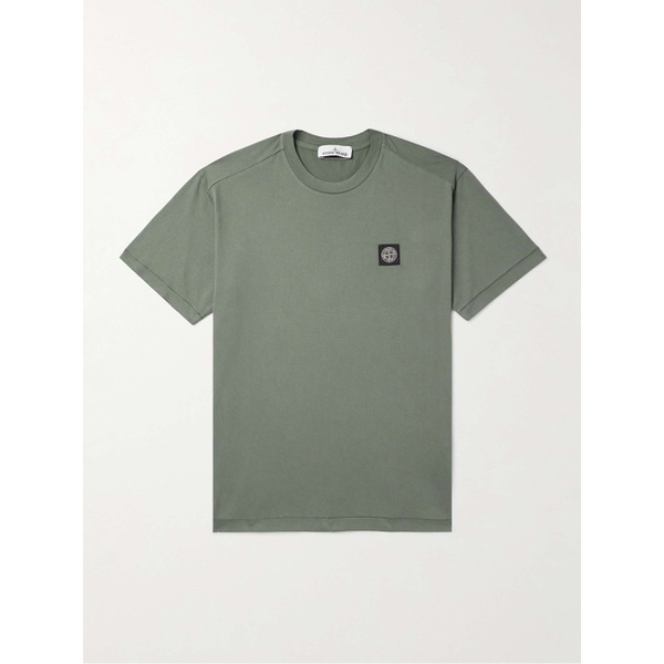 스톤아일랜드 스톤아일랜드 STONE ISLAND Logo-Appliqued Cotton-Jersey T-Shirt 1647597329291259