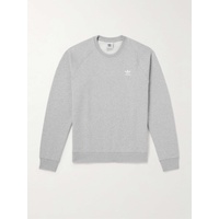 아디다스 오리지널 ADIDAS ORIGINALS Essential Logo-Embroidered Cotton-Blend Jersey Sweatshirt 1647597330077305