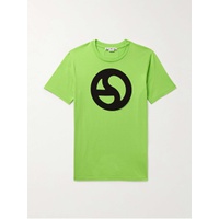 아크네 스튜디오 ACNE STUDIOS EV에레스 EREST Logo-Print Neon Cotton and Lyocell-Blend Jersey T-Shirt 1647597330121182