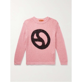 아크네 스튜디오 ACNE STUDIOS Kitaly Glittered Logo-Print Knitted Sweater 1647597330129690
