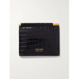 톰포드 TOM FORD Croc-Effect Leather Billfold Wallet and Money Clip 1647597330328404