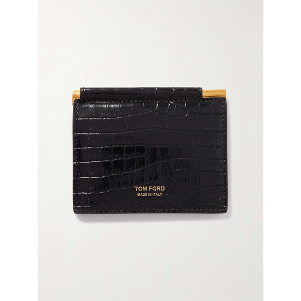 톰포드 톰포드 TOM FORD Croc-Effect Leather Billfold Wallet and Money Clip 1647597330328404