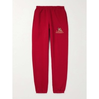 CHERRY LOS ANGELES Straight-Leg Logo-Embroidered Cotton-Jersey Sweatpants 1647597330385982