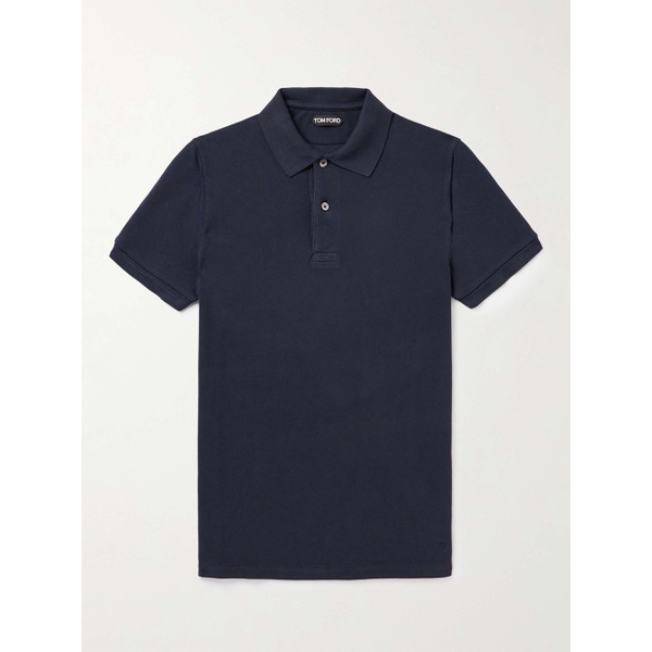 톰포드 톰포드 TOM FORD Garment-Dyed Cotton-Pique Polo Shirt 1647597330645969