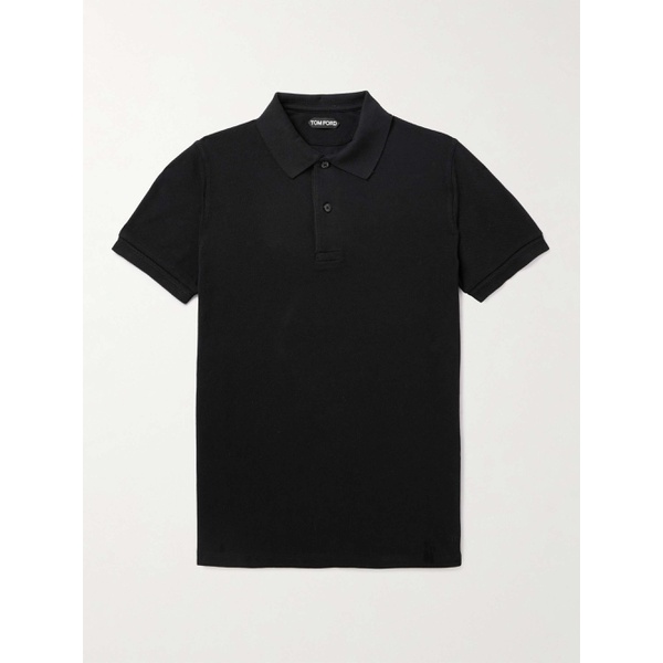 톰포드 톰포드 TOM FORD Garment-Dyed Cotton-Pique Polo Shirt 1647597330673153