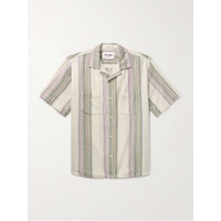 CORRIDOR Riis Camp-Collar Striped Cotton-Gauze Shirt 1647597330762145