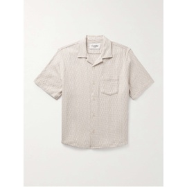 CORRIDOR Camp-Collar Cotton-Jacquard Shirt 1647597330762207