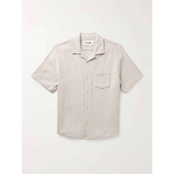  CORRIDOR Camp-Collar Cotton-Jacquard Shirt 1647597330762207