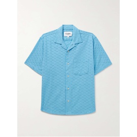 CORRIDOR Camp-Collar Broderie Anglaise Cotton Shirt 1647597330762263