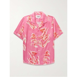 CORRIDOR Convertible-Collar Floral-Print Satin Shirt 1647597330762306