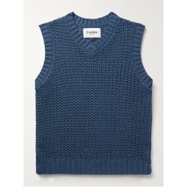 CORRIDOR Open-Knit Cotton Sweater Vest 1647597330762326