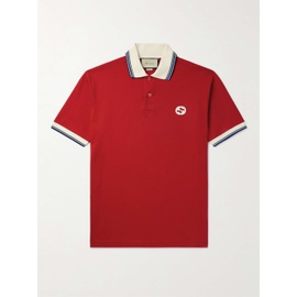 구찌 GUCCI Logo-Appliqued Stretch-Cotton Pique Polo Shirt 1647597330885706