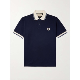 구찌 GUCCI Logo-Appliqued Stretch-Cotton Pique Polo Shirt 1647597330885845