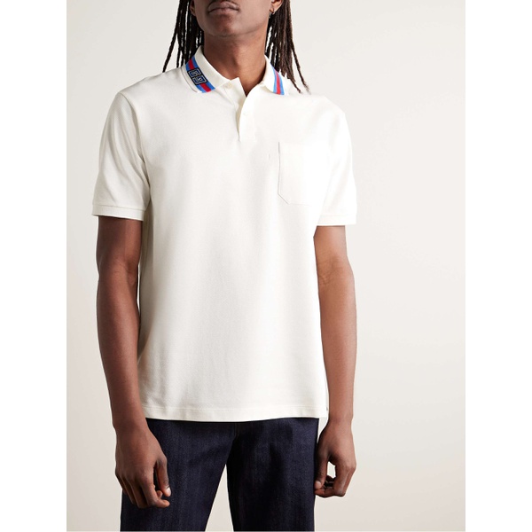 구찌 구찌 GUCCI Logo-Appliqued Stretch-Cotton Pique Polo Shirt 1647597330888239