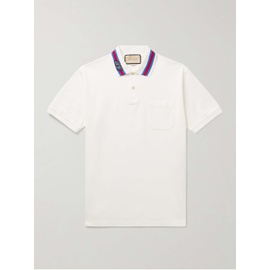 구찌 GUCCI Logo-Appliqued Stretch-Cotton Pique Polo Shirt 1647597330888239