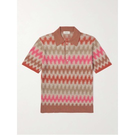 PIACENZA 1733 Jacquard-Knit Linen and Cotton-Blend Polo Shirt 1647597330960127