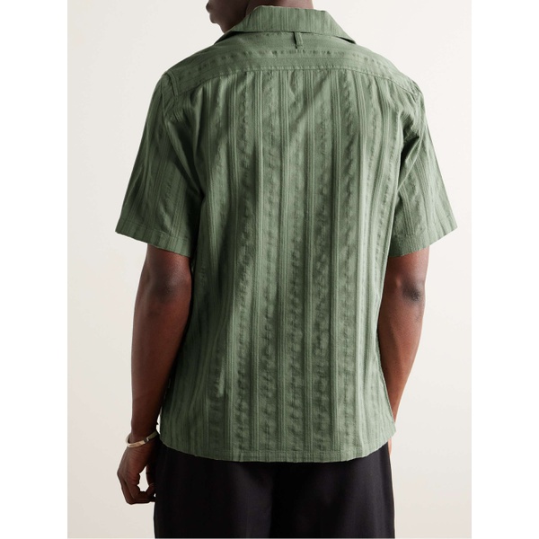  NN07 Julio 5712 Convertible-Collar Organic Cotton-Jacquard Shirt 1647597331047564