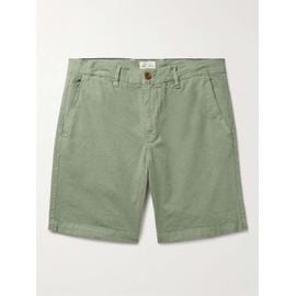 HARTFORD Byron Slim-Fit Straight-Leg Garment-Dyed Cotton and Linen-Blend Shorts 1647597331063996
