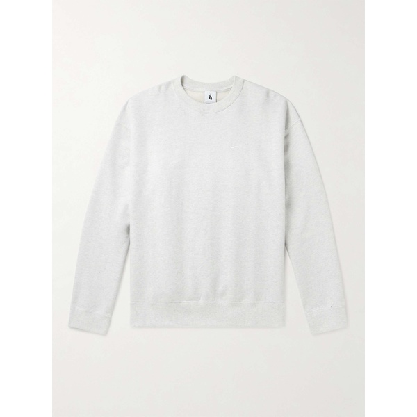 나이키 NIKE Solo Swoosh Logo-Embroidered Cotton-Blend Jersey Sweatshirt 1647597331494944